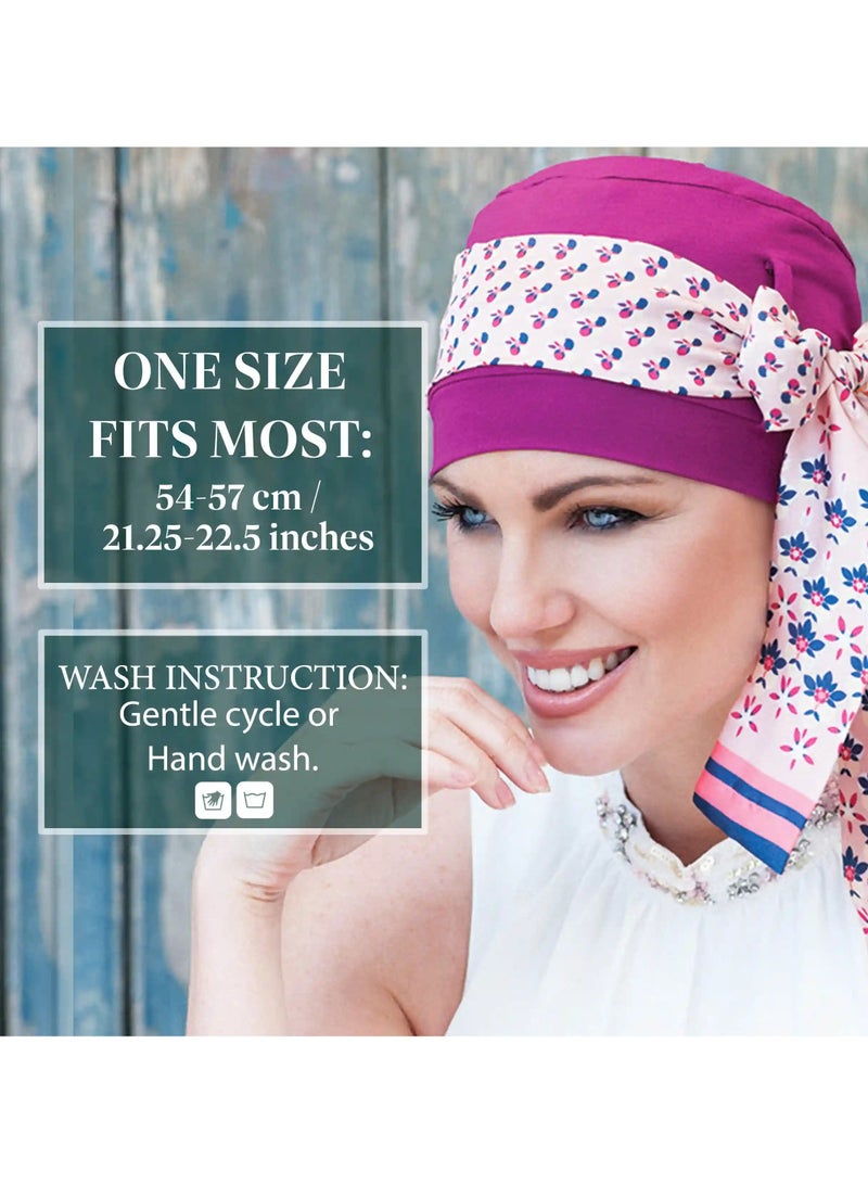Rung Yanna Purple Blush Florenza Silky Scarf for Women - Image 4