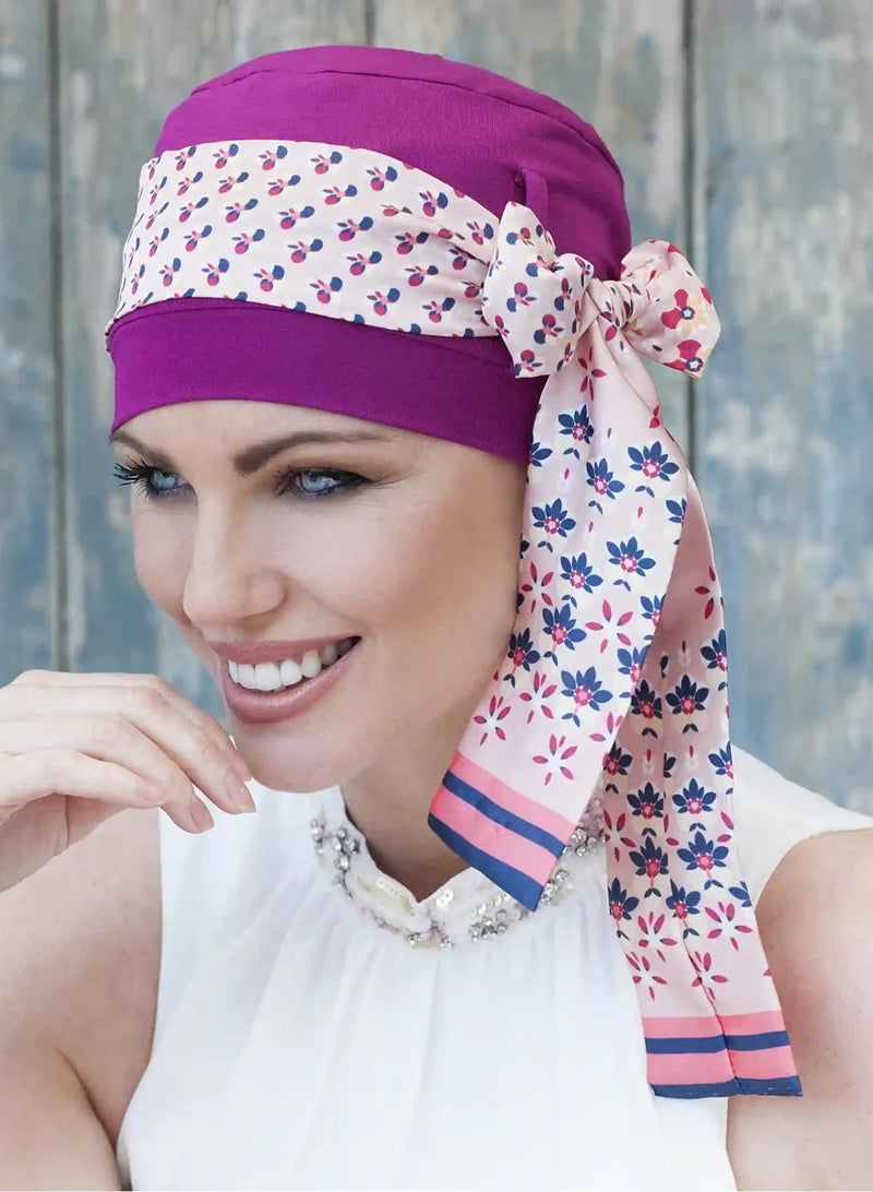 Rung Yanna Purple Blush Florenza Silky Scarf for Women - Image 1