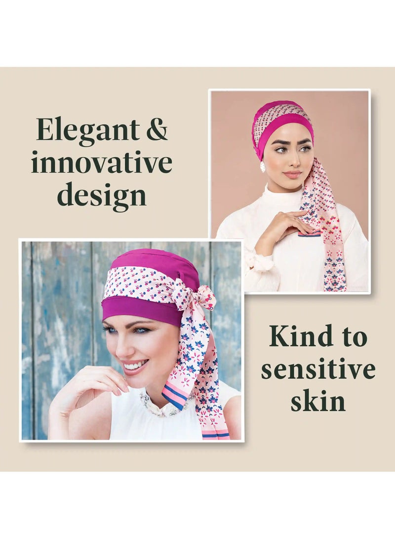 Rung Yanna Purple Blush Florenza Silky Scarf for Women - Image 2