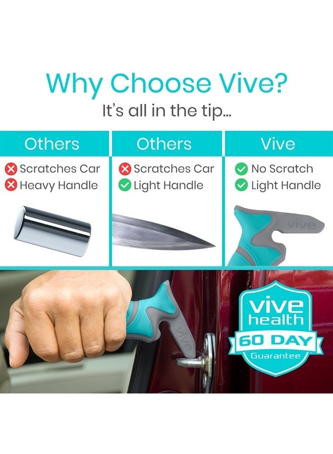 VIVE مساعد مقبض السيارة لكبار السن - قفل مقاوم للخدش - دعم عصا للسيارة - نصيحة سلامة الحركة للوقوف لمساعدتك على الخروج - جهاز مساعد محمول لكبار السن وذوي الاحتياجات الخاصة - Image 2