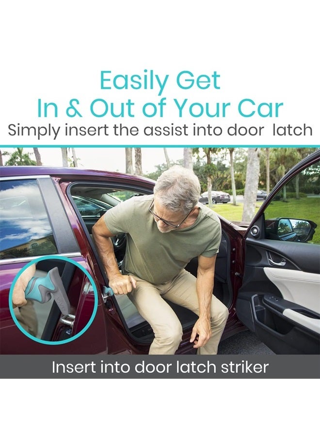 VIVE مساعد مقبض السيارة لكبار السن - قفل مقاوم للخدش - دعم عصا للسيارة - نصيحة سلامة الحركة للوقوف لمساعدتك على الخروج - جهاز مساعد محمول لكبار السن وذوي الاحتياجات الخاصة - Image 4
