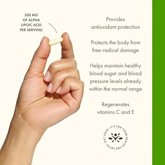 Swanson Alpha Lipoic Acid Health Supplement 300 mg 120 Capsules - Image 4