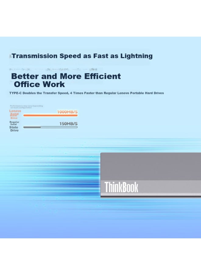 Thinkpad Lenovo Thinkbook Mobile Solid State Drive 1tb, Read Speed 2000mb/s, Type-c Usb3.2 Pssd, Direct Connection To Phone And Computer, Universal Su720 - Image 1