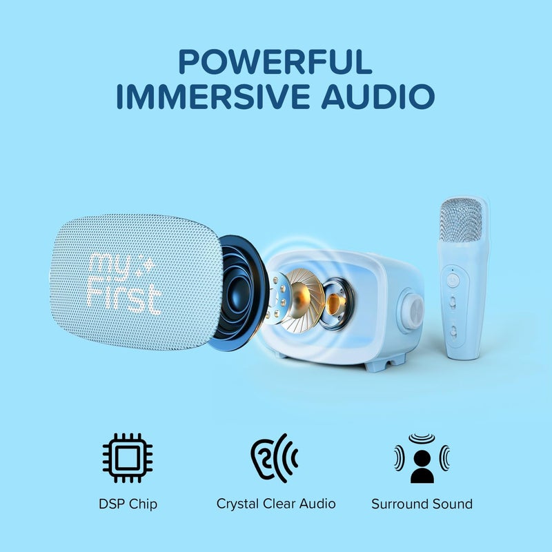 myFirst Voice 2 Microphone for Kids | Wireless Portable Karaoke & Singing Mic with Clear Sound, Fun Voice Effects & Rechargeable Battery, Lightweight Design – Perfect Karaoke Accessory - Purple - Image 4