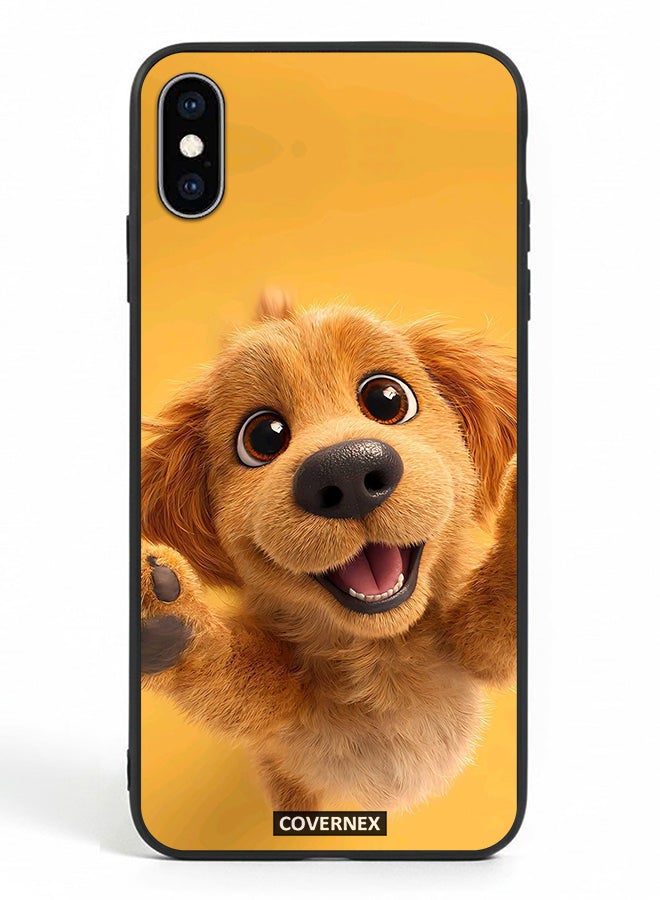 Covernex Apple iPhone Xs Protective Case Cover Printed Featuring Adorable Puppy Portrait - Image 2