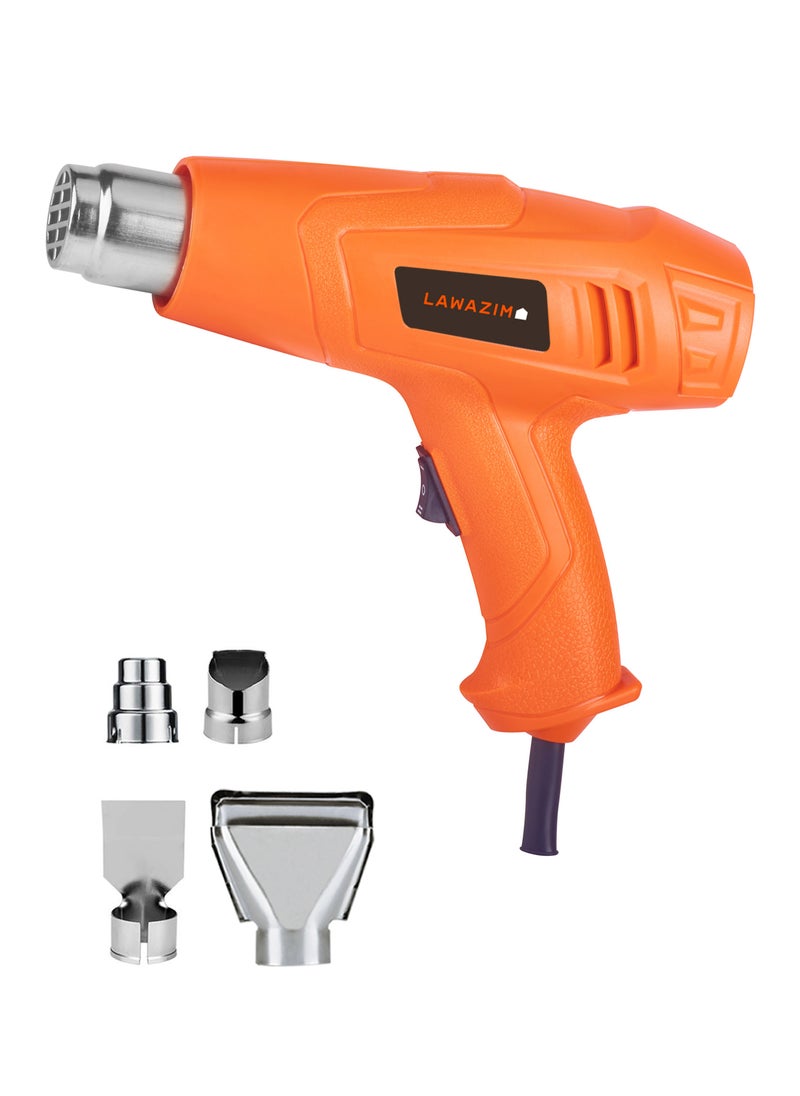 LAWAZIM Heat Gun -1600W Dual Temperature - Paint Stripping Varnish Removal Adhesive Removal Drying Defrosting Softening and Forming in Home Improvement Crafting Projects Automotive Repair and Wrapping  - Image 1