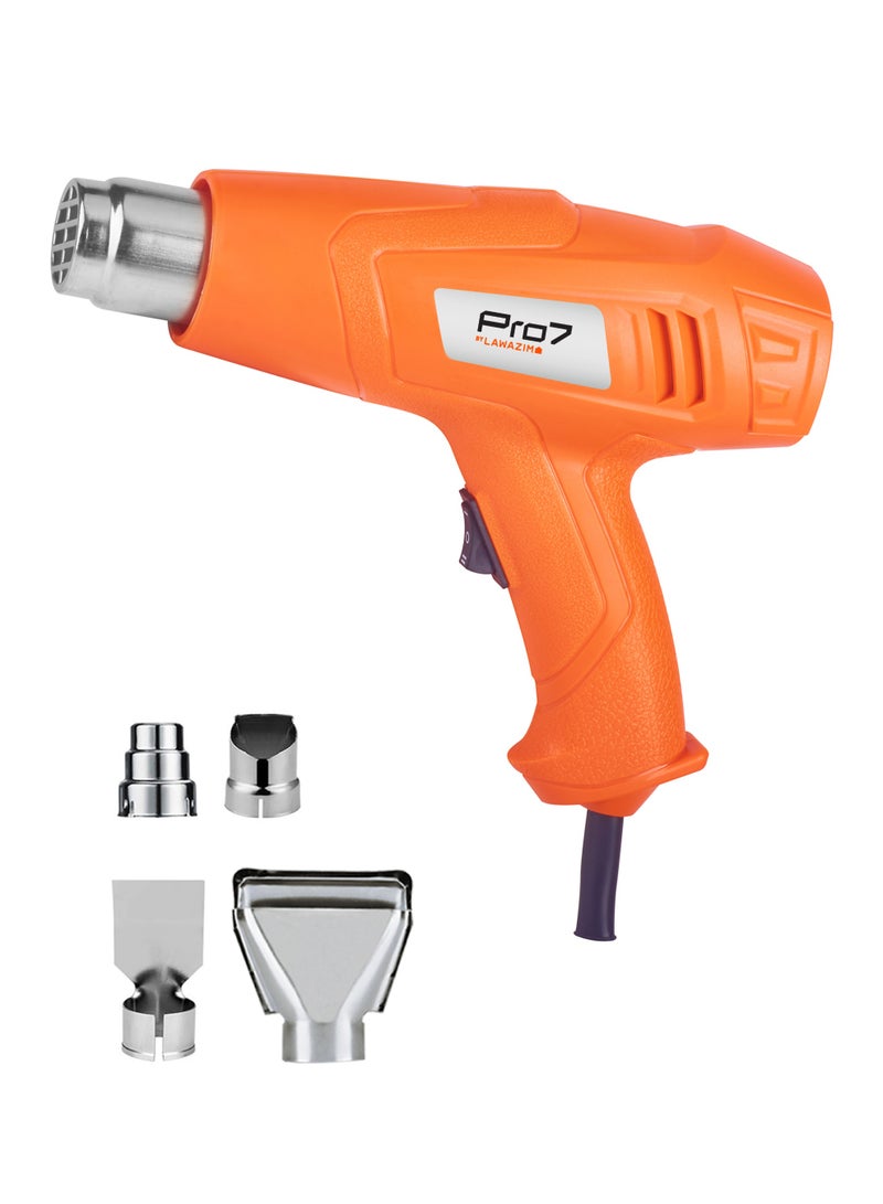 LAWAZIM Heat Gun -1600W Dual Temperature - Paint Stripping Varnish Removal Adhesive Removal Drying Defrosting Softening and Forming in Home Improvement Crafting Projects Automotive Repair and Wrapping - Image 1