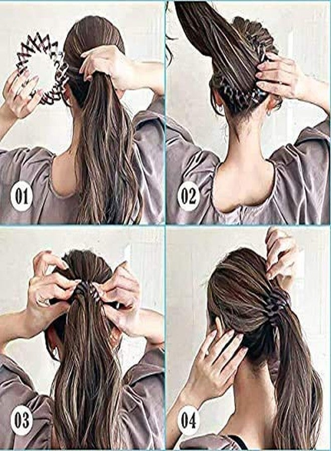 TREXEE Bird Nest Hair Accessories Hair Bun Maker Ponytail Clutchers Golden Nest Hair Clips Minimalist Dainty Juda Hair Bun Ponytail Holder Hair Tie Bun for Women (Pack of 4) - Image 4