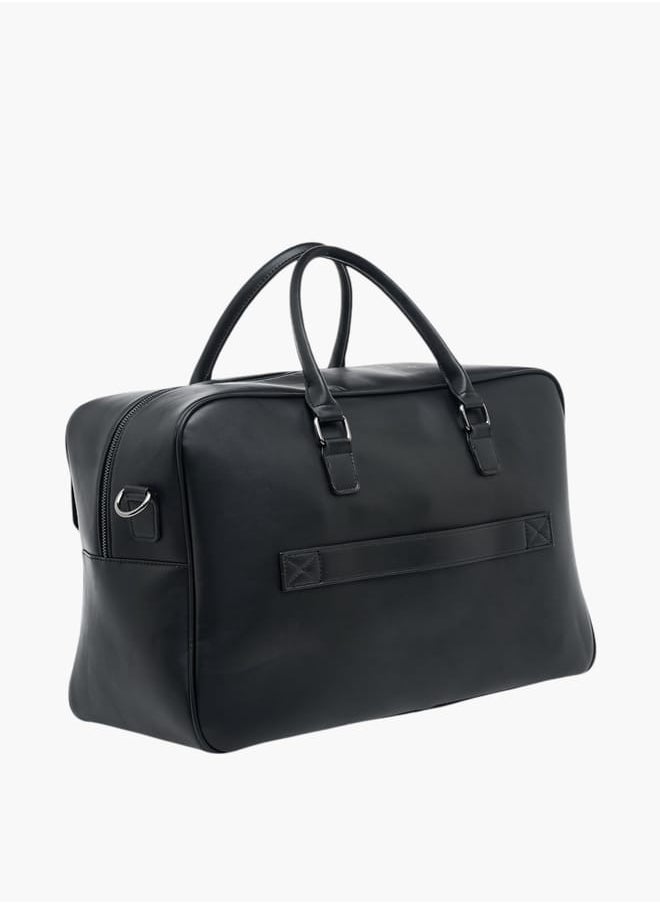 DUCHINI Men Solid Duffle Bag with Detachable Strap and Zip Closure  - Image 3