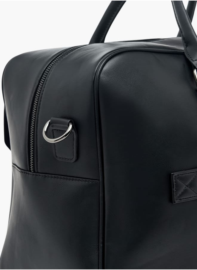 DUCHINI Men Solid Duffle Bag with Detachable Strap and Zip Closure  - Image 5