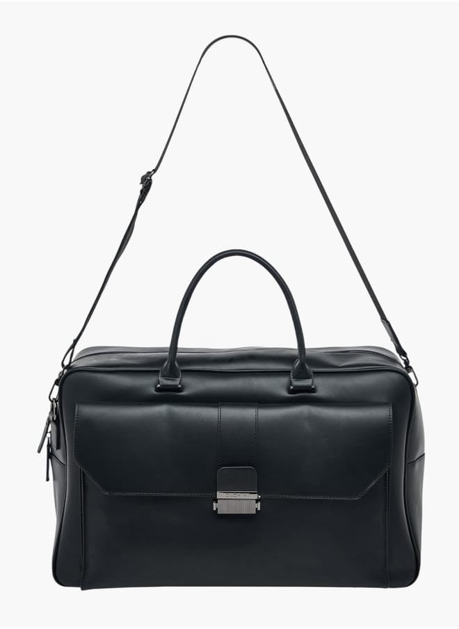 DUCHINI Men Solid Duffle Bag with Detachable Strap and Zip Closure  - Image 2