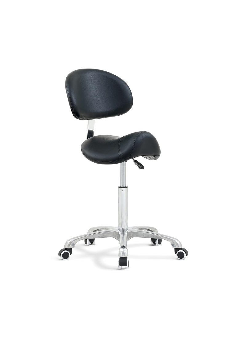 Tattoo Gizmo Tattoo Gizmo Saddle Rolling Chair with Backrest, Adjustable Hydraulic for Clinic Dentist, Spa Massage, Salons, Tattoo Studio  - Image 1