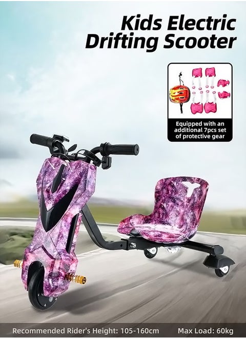 Mini 36V High-Power 360° Electric Drifting Scooter for Children and Adults - Adjustable, with Bluetooth and Protective Gear