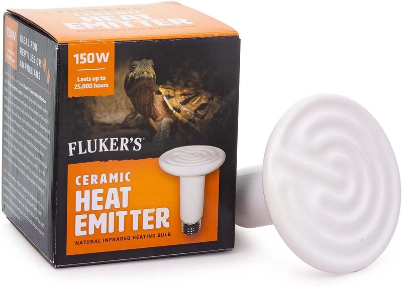 Fluker's 150W Ceramic Heat Emitter for Reptiles - Natural Infrared Heating Bulb - Image 1