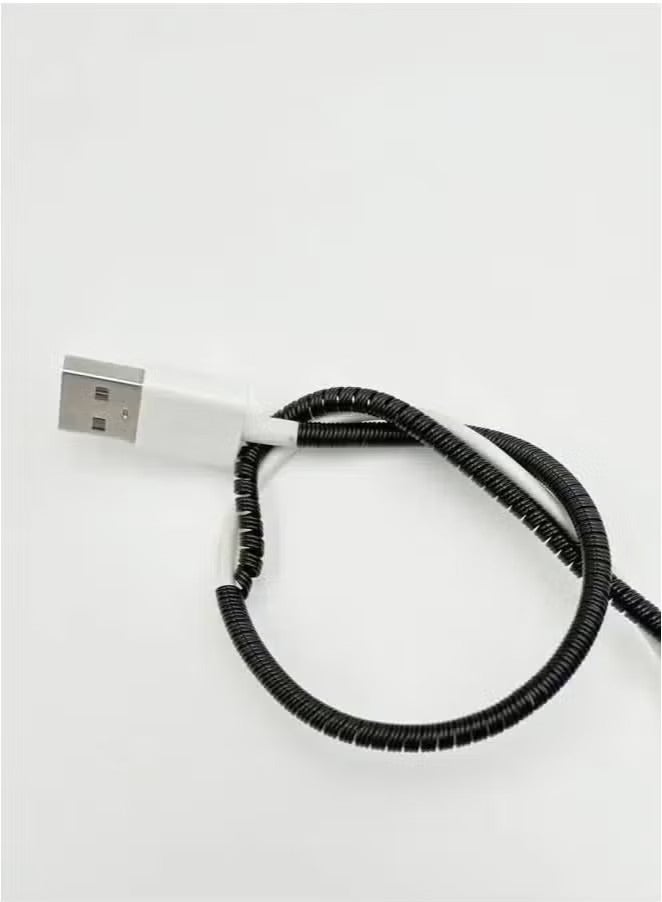 4Pcs 2m Spiral Cable Protector, Chargers Cable Protector Data Cable Protective Sleeve, Headphone Saver, Charger Protective Cover for Phone USB Prevent Pets from Biting The Cable - Image 2