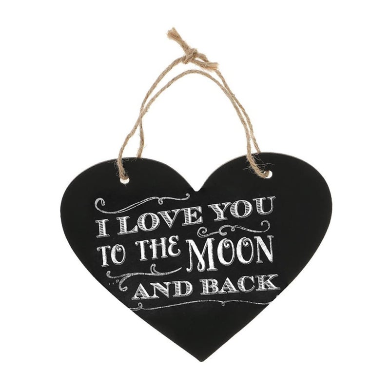 Double Sided Heart Shaped Hanging Blackboard Erasable Message Board With Linen Rope - Image 2