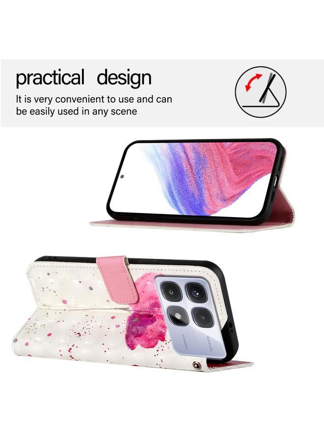 اس-توب جراب لهاتف Redmi K70 Ultra 5G Global 3D Painting أفقي من الجلد مع غطاء هاتف - Image 3