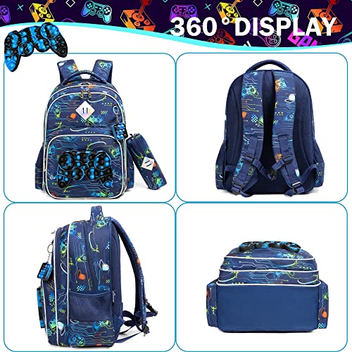 Meetbelify Backpack for Boys School Bag with Lunch Box for Elementary Kindergarten Kids Backpack Set for Boys Age 6-8 - Image 3