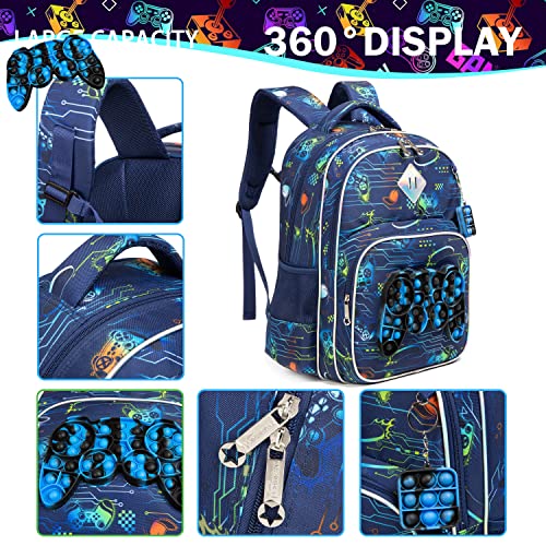 Meetbelify Backpack for Boys School Bag with Lunch Box for Elementary Kindergarten Kids Backpack Set for Boys Age 6-8 - Image 4