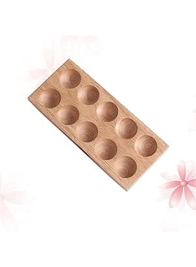 Rubberwood Egg Holder Storage Rack For Refrigerator With Slots And Organization - Image 1