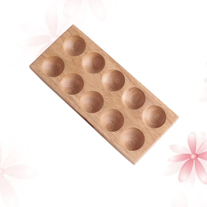 Rubberwood Egg Holder Storage Rack For Refrigerator With Slots And Organization - Image 2
