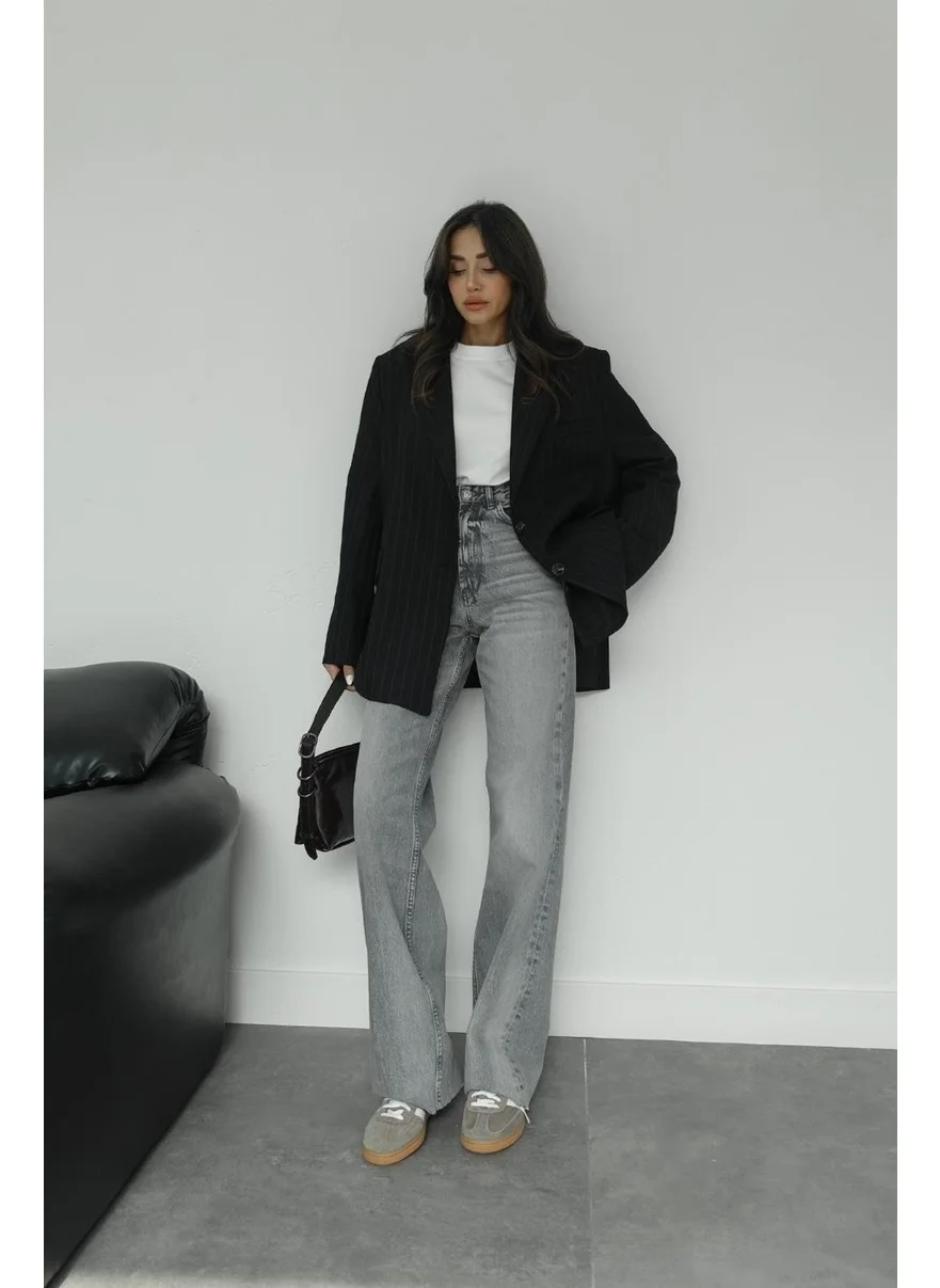 Havoş Grey Washed Straight Jeans