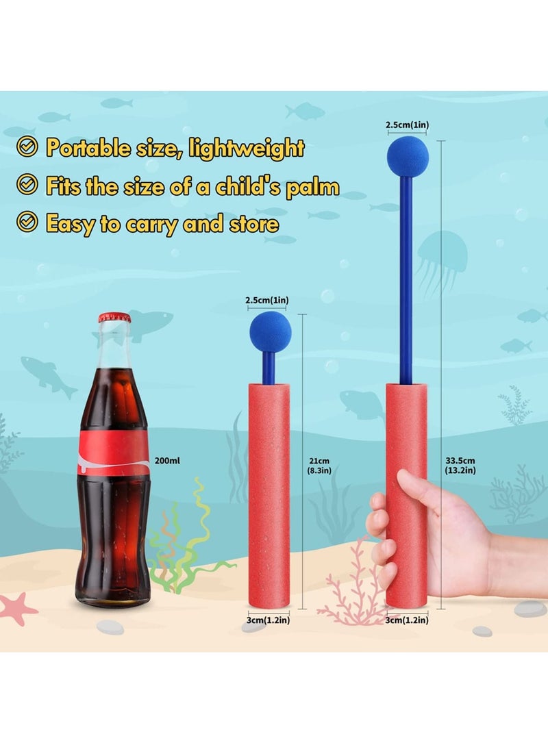 Excefore مضخات ماء، ١٢ قطعة من مسدسات الرغوة للأطفال، مدى ٣٠ قدم لمسدسات مياه حمام السباحة، مسدس مياه رغوي للصيف وحمامات السباحة والشواطئ - Image 2