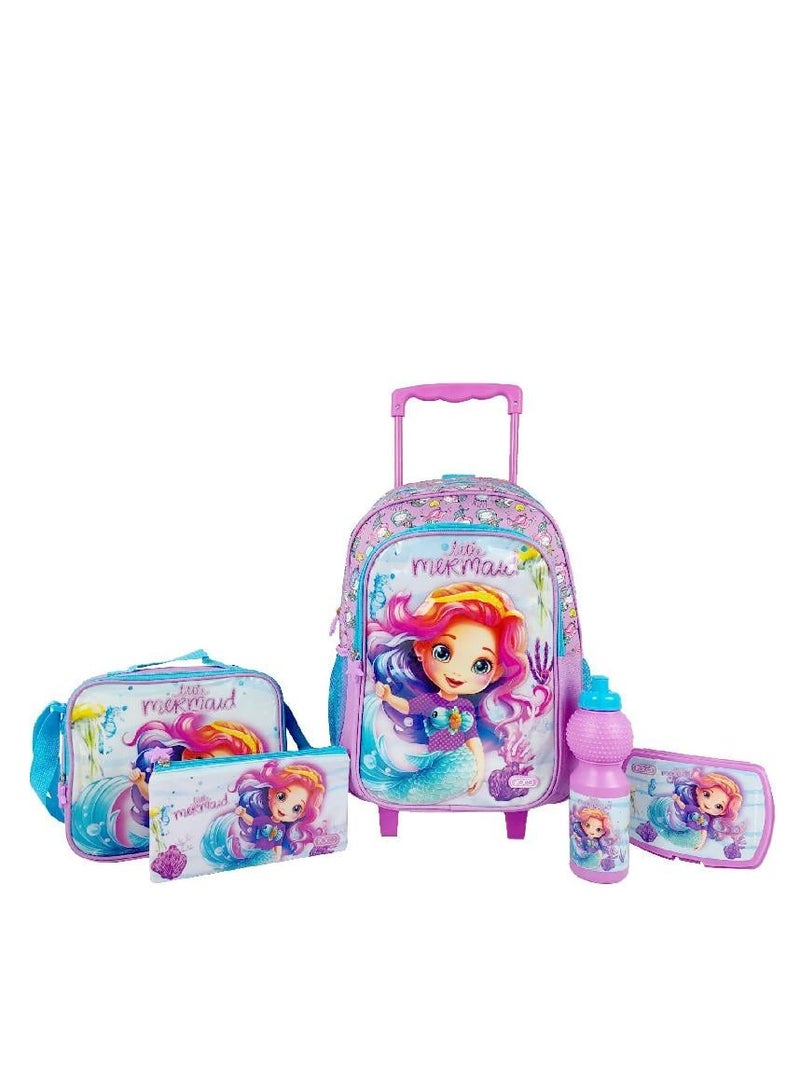 روكو حقيبة ترولي 5 في 1 من ليتل ميرميد مع ملحقات