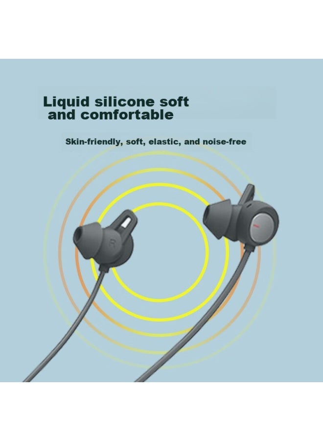 Masentek ES22 Replacement Silicone Ear Tips for Huawei FreeLace Pro Bluetooth Earphones - Sport Anti-Slip Earbud Covers, Black, Medium Size, 1 Pair - Image 5