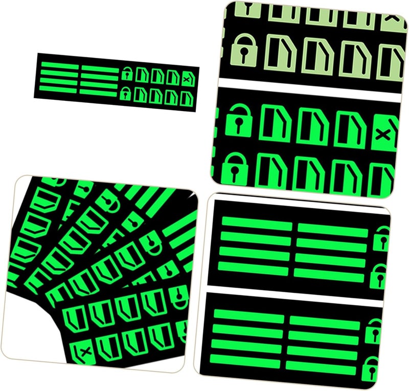 PRETYZOOM 4sheets Glowing Car Window Button Sticker Truck Stickers for Women Car Decorative Decals Fluorescent Accessories Easy to Apply Remove Decal Labels for Interior - Image 2