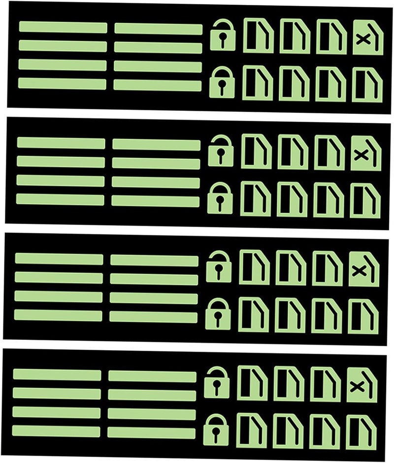 PRETYZOOM 4sheets Glowing Car Window Button Sticker Truck Stickers for Women Car Decorative Decals Fluorescent Accessories Easy to Apply Remove Decal Labels for Interior - Image 1