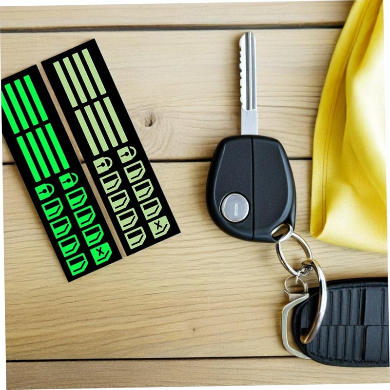 PRETYZOOM 4sheets Glowing Car Window Button Sticker Truck Stickers for Women Car Decorative Decals Fluorescent Accessories Easy to Apply Remove Decal Labels for Interior - Image 5
