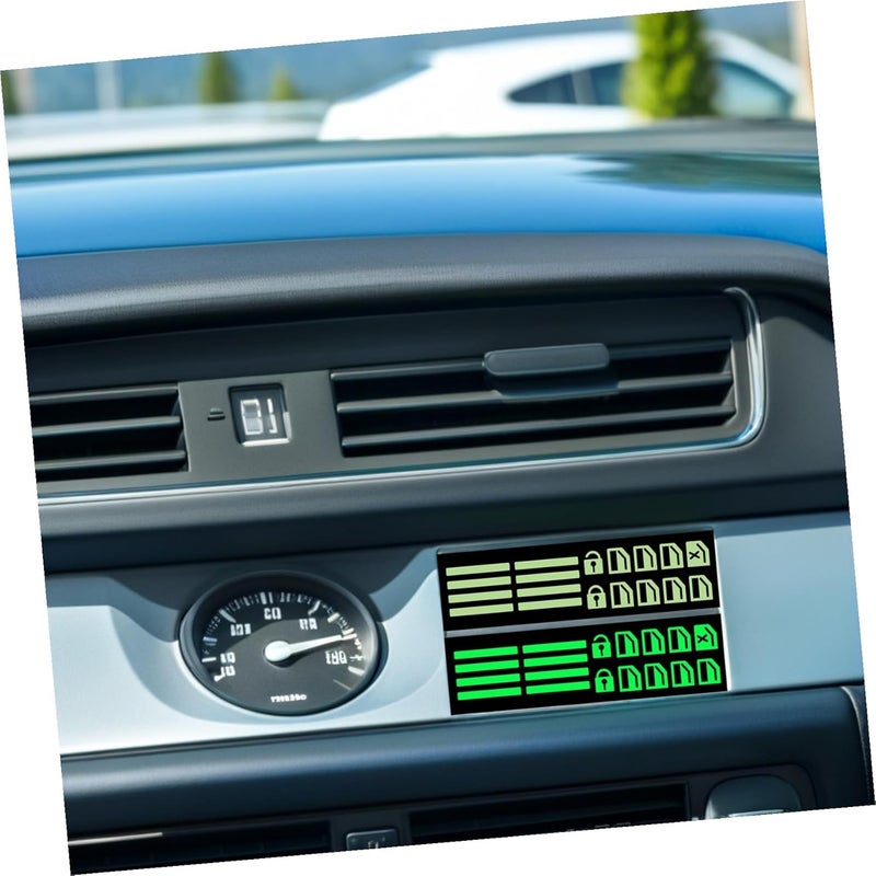 PRETYZOOM 4sheets Glowing Car Window Button Sticker Truck Stickers for Women Car Decorative Decals Fluorescent Accessories Easy to Apply Remove Decal Labels for Interior - Image 4