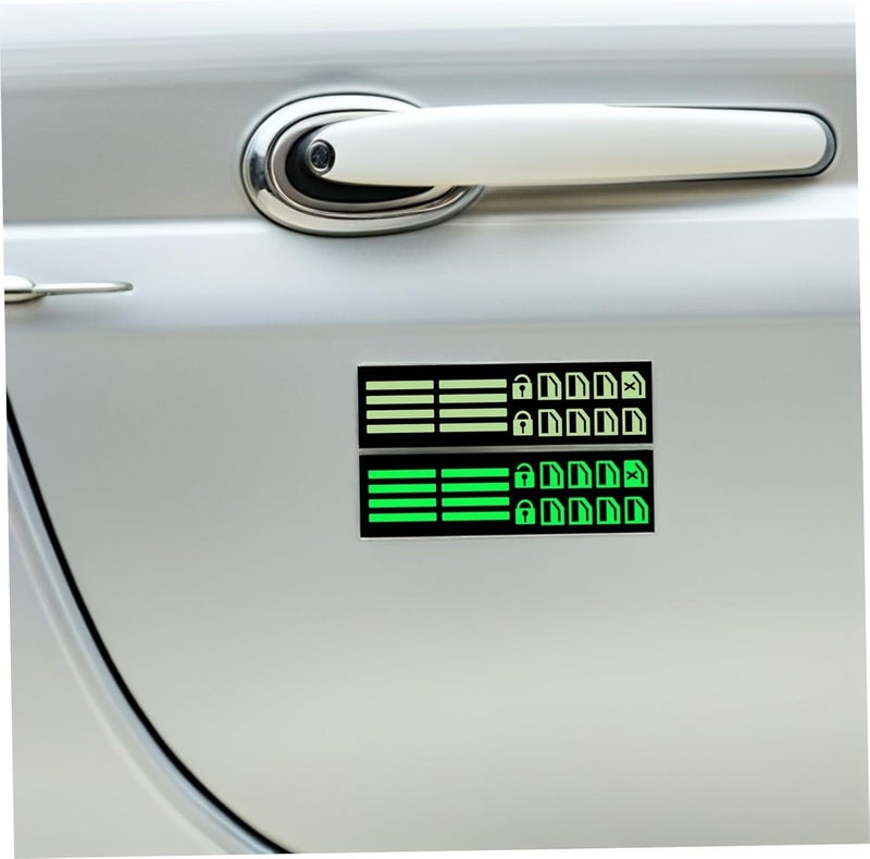 PRETYZOOM 4sheets Glowing Car Window Button Sticker Truck Stickers for Women Car Decorative Decals Fluorescent Accessories Easy to Apply Remove Decal Labels for Interior - Image 3