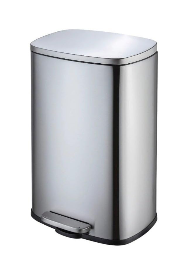 AKC 50 LTR Stainless Steel Pedal Trash Bin | Soft-Close Lid & Fingerprint-Resistant Finish | Hands-Free Waste Disposal for Kitchen, Bathroom & Office | Durable, Stylish & Easy to Clean - Image 1