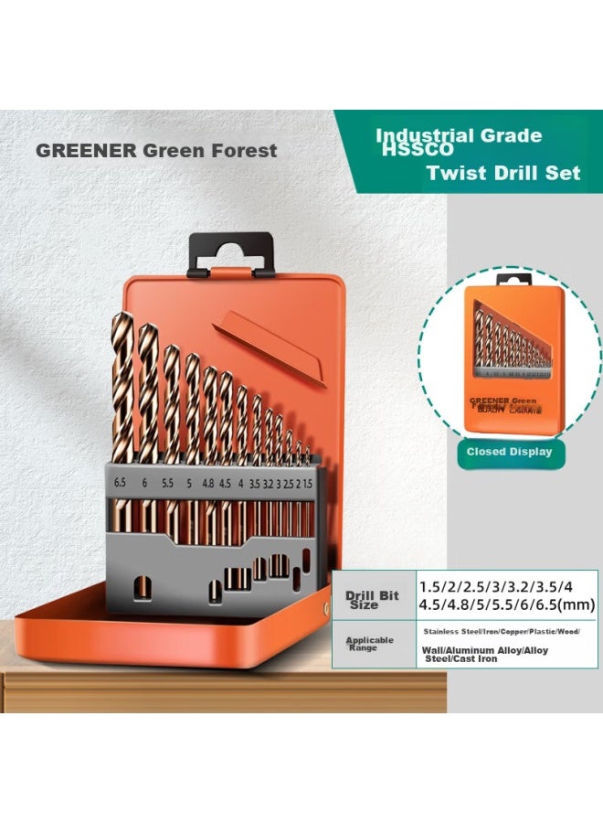 Greener Stainless Steel Special Hole Punching Electric Drill Straight Shank Drill Bit, Metal Quick Hole Twist Drill Bit Set - Image 1