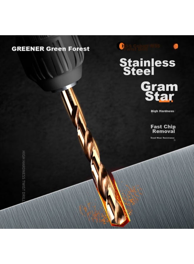 Greener Stainless Steel Special Hole Punching Electric Drill Straight Shank Drill Bit, Metal Quick Hole Twist Drill Bit Set - Image 5