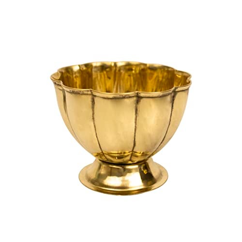 Spillbox Brass Chandhan | Kumkum | Turmeric | Sandal | Haldi | Bowl | Pooja | Puja | Holder | Roli | Stand | Multipurpose for Temple Home - Lotus Chandhan Bowl (5) - Image 5
