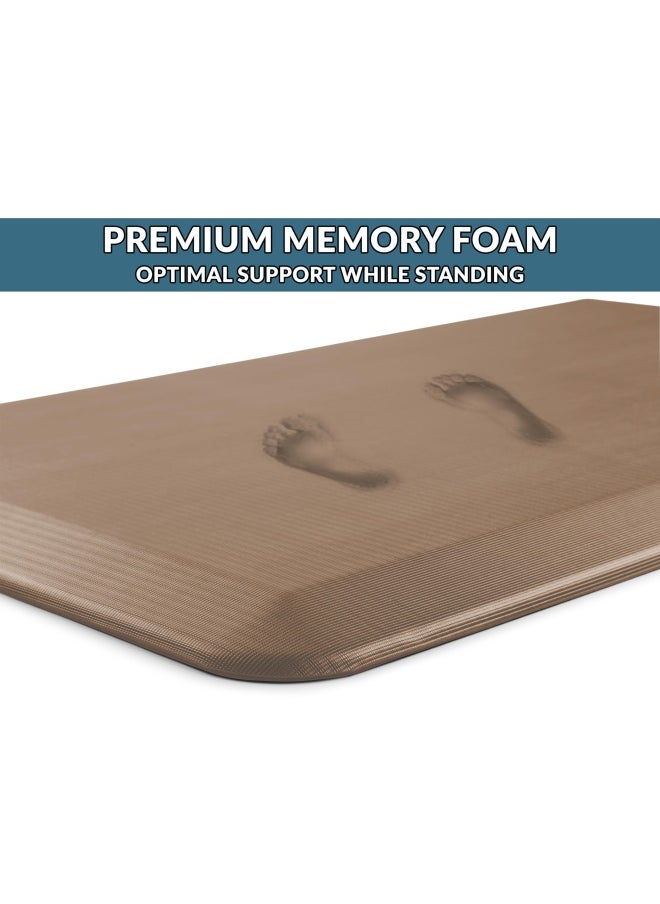 ComfiLife - Gmsd Anti Fatigue Floor Mat  3 4 Inch Thick Perfect Kitchen Mat Standing Desk Mat  Comfort At Home Office Garage  Durable  Stain Resistant  Non-Slip Bottom  Beige 20X32 Inch - Image 1