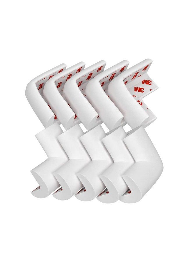 AMAZARA Baby Proofing Corner Guards I Pre Taped Corner Protectors I Child Safety Edge Guards I 10 Pieces White - Image 1