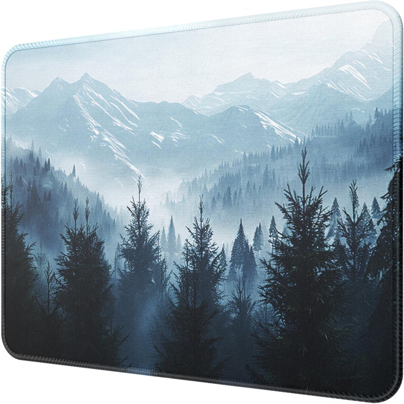 MROCO Mouse Pad [30% Larger] with Anti-Fray Stitched Edges, Premium-Textured Waterproof Surface, Non-Slip Rubber Base, Computer & Gaming Mouse Mat for Laptop, Office & Home, 8.5 x 11 in, Cloud Forest - Image 1