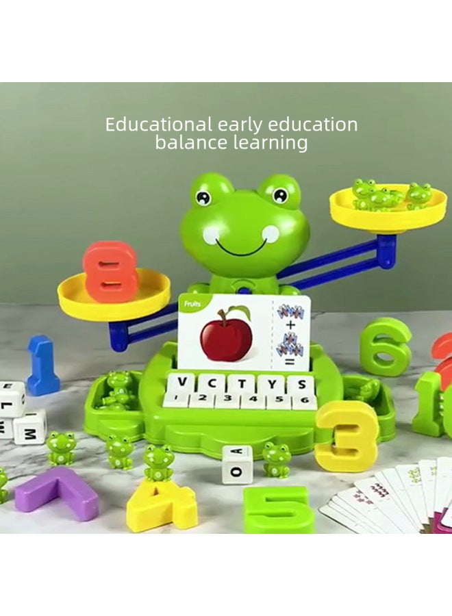 Three-in-one Animal Digital Addition And Subtraction English Words Letters Balance Scale Machine Board Game Fun Children's Toys-Color:Chick Digital Balance Letter Machine WP316630 - Image 4