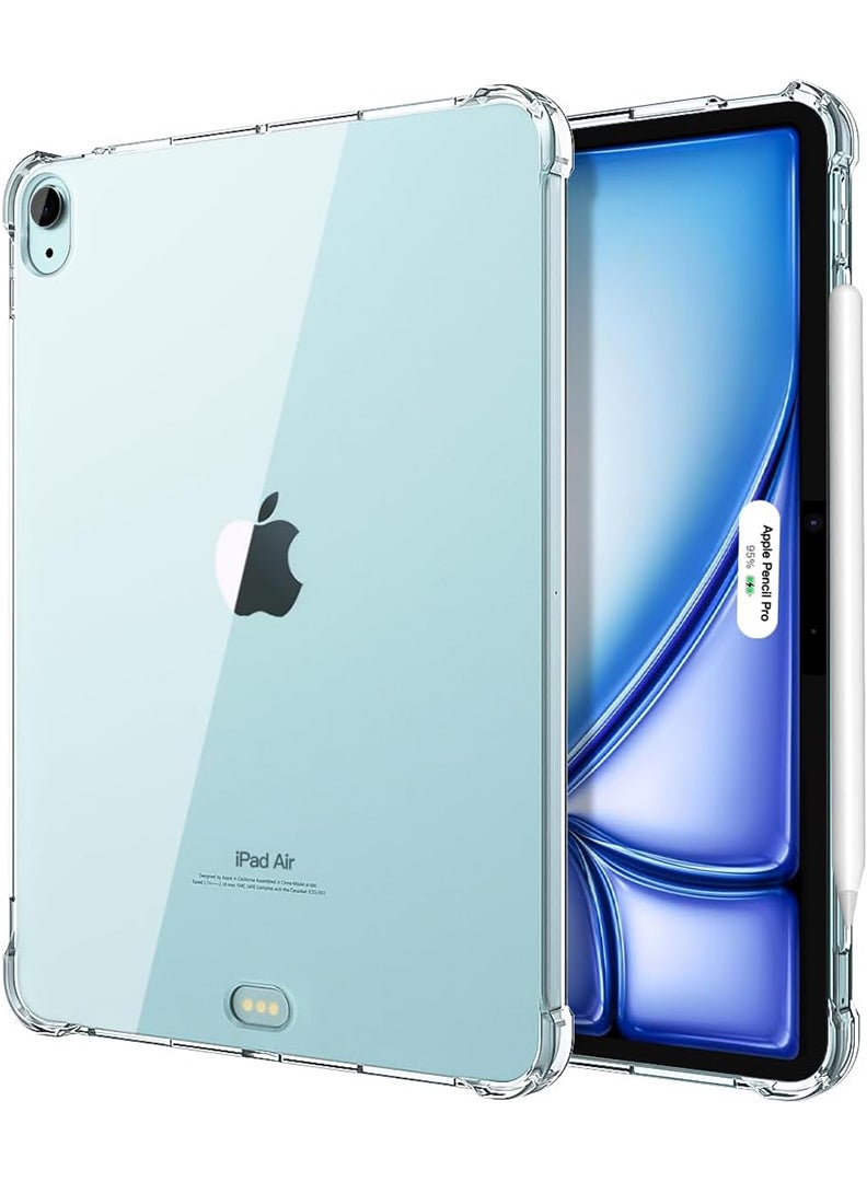 Theodor Clear Case For Apple Air 11-Inch M3 2025/ M2 2024, iPad Air 5/4 (2022/2020 5th/4th Gen 10.9-Inch), Shock-Absorption TPU Cover with Reinforced Corners, Soft Flexible & Clear Protective Bumper Case  - Image 1