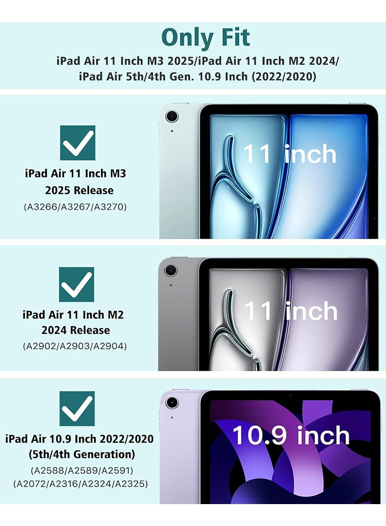 Theodor Clear Case For Apple Air 11-Inch M3 2025/ M2 2024, iPad Air 5/4 (2022/2020 5th/4th Gen 10.9-Inch), Shock-Absorption TPU Cover with Reinforced Corners, Soft Flexible & Clear Protective Bumper Case  - Image 2