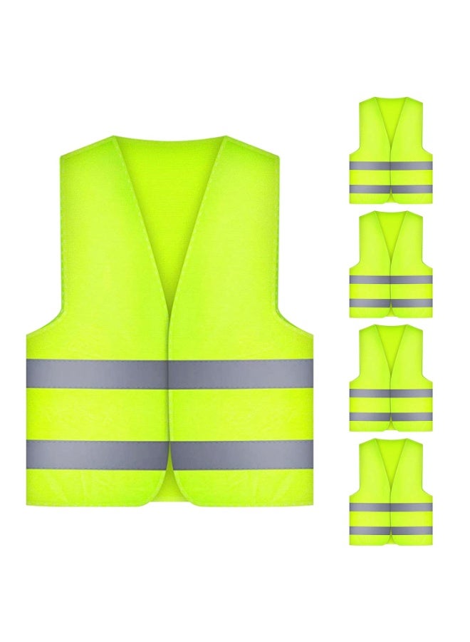 SUNSAR 4 Pack High Visibility Reflective Safety Vest, Reflective Jacket, Unisex Lightweight and Comfortable Safety Vest, Standard Size High Visibility Vest, Suitable for Auto Home, Construction, Traffic Operations, Outdoor Work, Running, Surveyor - Image 1