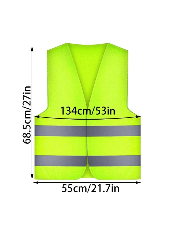SUNSAR 4 Pack High Visibility Reflective Safety Vest, Reflective Jacket, Unisex Lightweight and Comfortable Safety Vest, Standard Size High Visibility Vest, Suitable for Auto Home, Construction, Traffic Operations, Outdoor Work, Running, Surveyor - Image 2