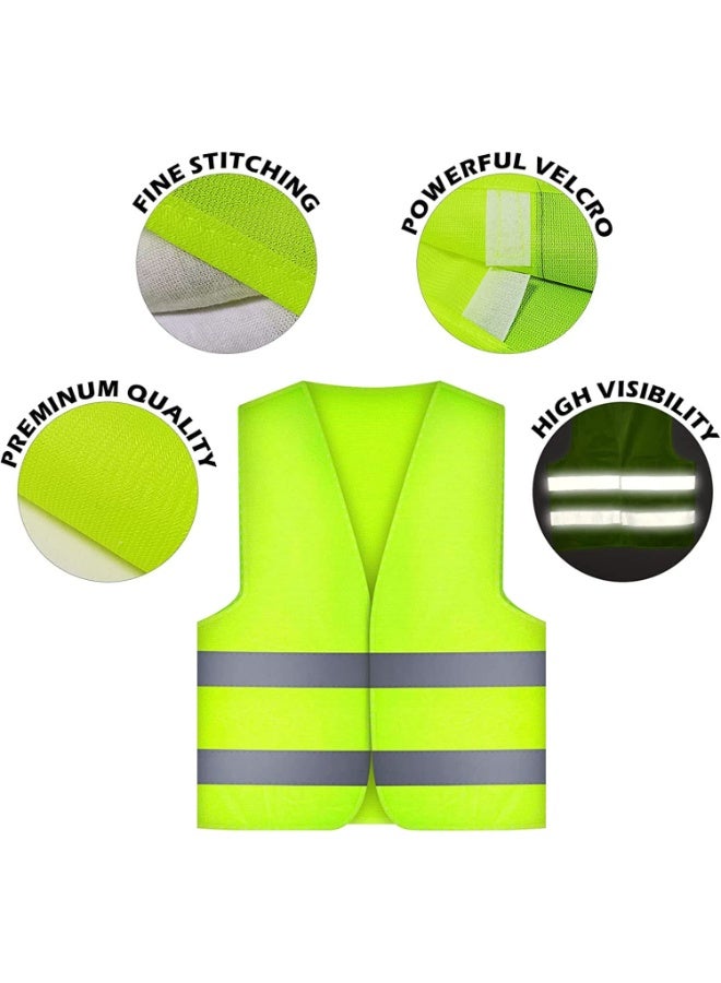 SUNSAR 4 Pack High Visibility Reflective Safety Vest, Reflective Jacket, Unisex Lightweight and Comfortable Safety Vest, Standard Size High Visibility Vest, Suitable for Auto Home, Construction, Traffic Operations, Outdoor Work, Running, Surveyor - Image 3