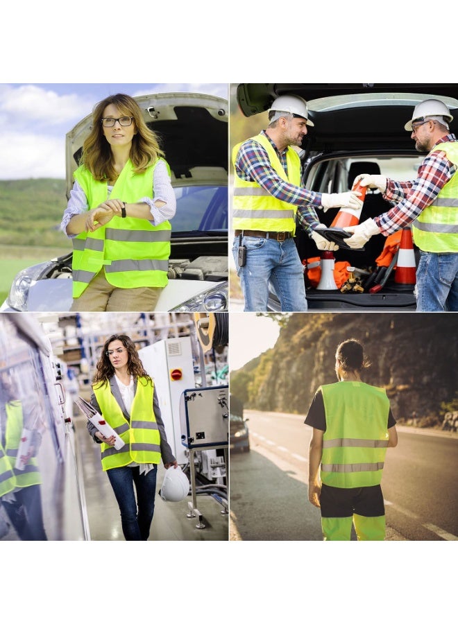 SUNSAR 4 Pack High Visibility Reflective Safety Vest, Reflective Jacket, Unisex Lightweight and Comfortable Safety Vest, Standard Size High Visibility Vest, Suitable for Auto Home, Construction, Traffic Operations, Outdoor Work, Running, Surveyor - Image 5