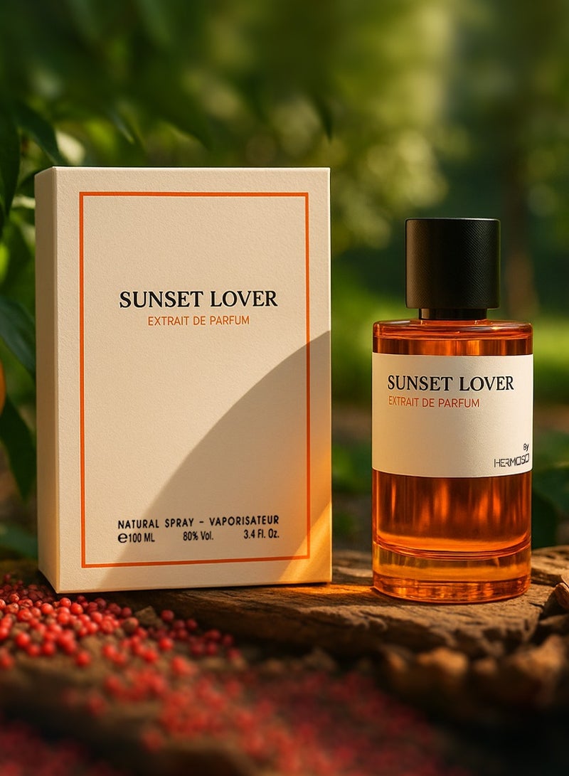 Hermoso عطر صن ست لوفر إكسترايت دي بارفان ١٠٠ مل | عطر رجالي يدوم طويلًا بنفحات خشبية وعنبرية - Image 1