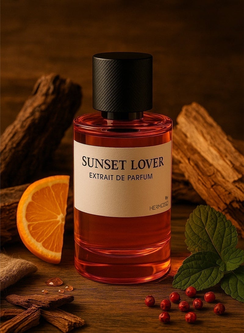 Hermoso Sunset Lover Extrait de Parfum 100ml | Long Lasting Perfume for Men with Woody & Amber Notes - Image 1
